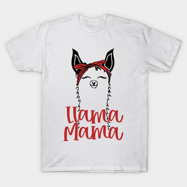 Llama Mama Cute Llama T-Shirt For Llama Lovers T-Shirt by maximfox